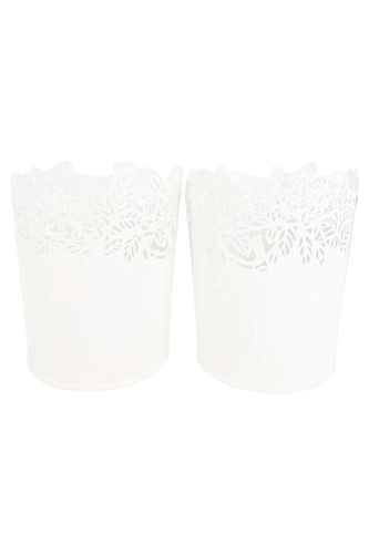 Ikea vase blanc métal - métal, moderne